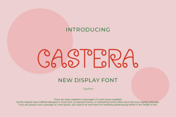 Castera: A Curly Display Font for Creative Branding