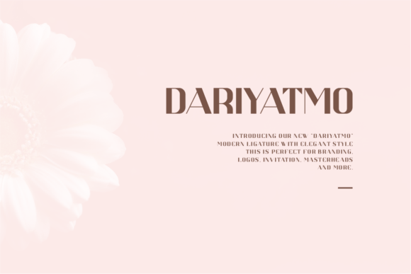 Dariyatmo: A Stylish Display Font for Branding