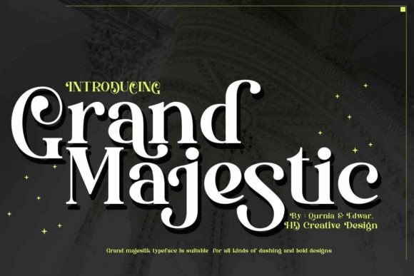 Grand Majestic: A Modern Display Font for Editorial Elegance