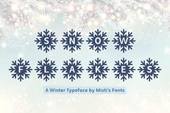 Mf Snowflakes Font for Festive Craft Projects