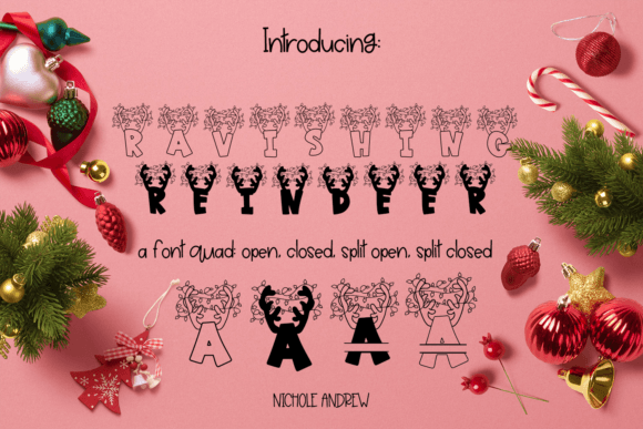 Ravishing Reindeer: A Display Font for Editorial Elegance
