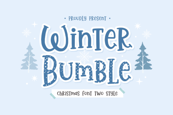 Winter Bumble Font for Festive Craft Projects