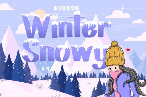 Winter Snowy Font for Festive Web Design